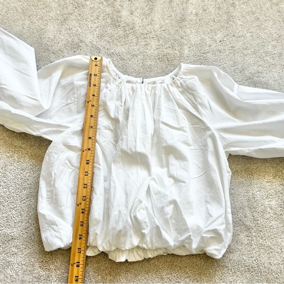 ANTHROPOLOGIE MAEVE Long Sleeve Blouson Crop Top XXS Pretty Feminine Romantic - Picture 8 of 9